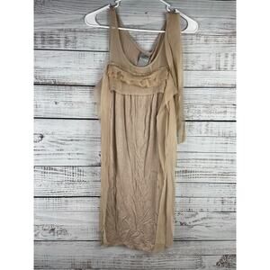 Alpha Beige Whimsical Tank Top Tunic Fairy Tulle Lightweight 40 Medium NEW Boho